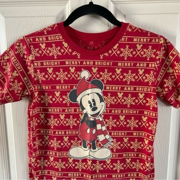 Disney Store Mickey Mouse Christmas T-Shirt, Sz 7/8 - Picture 3 of 14